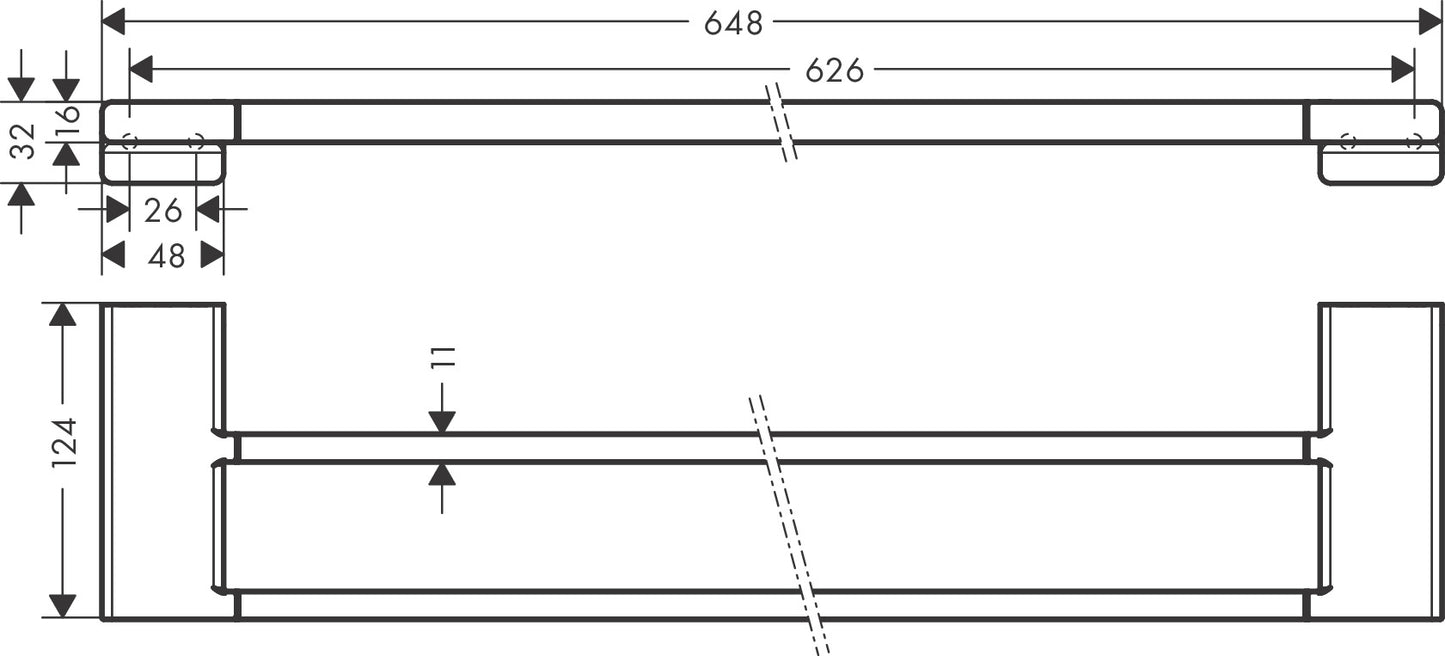 AddStoris Double bath towel rail