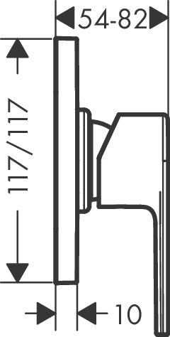 Vernis Shape Single lever shower mixer for concealed installation