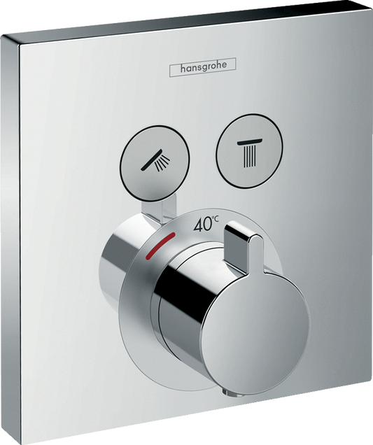 ShowerSelect Thermostat for concealed installation for 2 functions