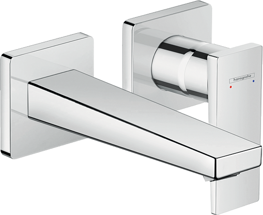 Metropol Single lever basin mixer for concealed installation wall-mounted with lever handle and spout 16,5 cm