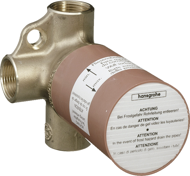 Basic set for Trio shut-off/ diverter valve for concealed installation