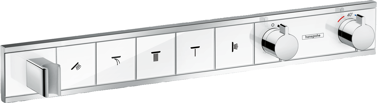 RainSelect Thermostat for concealed installation for 5 functions with integrated shower holder