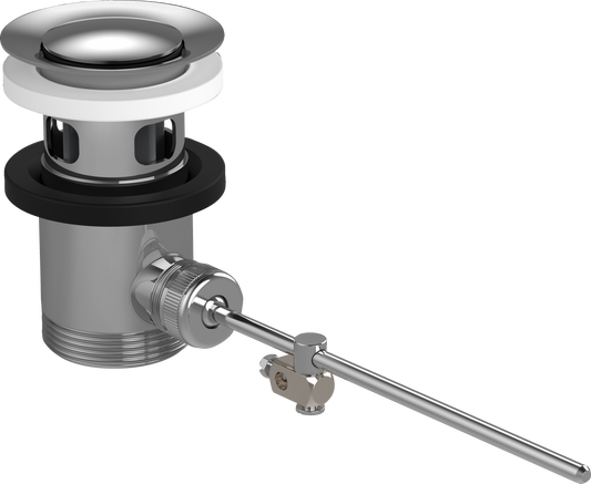 Waste set pop-up for basin and bidet mixers