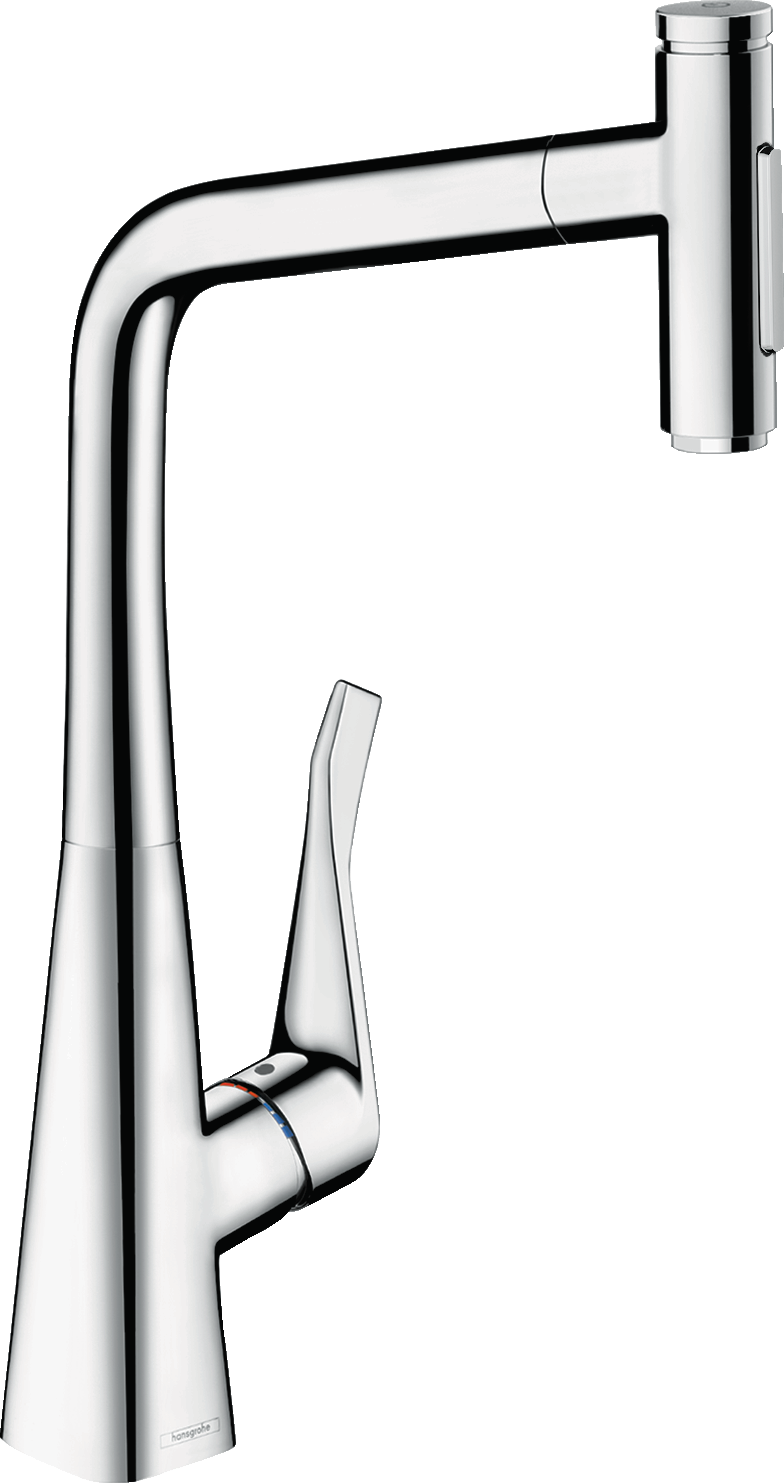 Metris M71 Single lever kitchen mixer 320, pull-out spray, 2jet, sBox