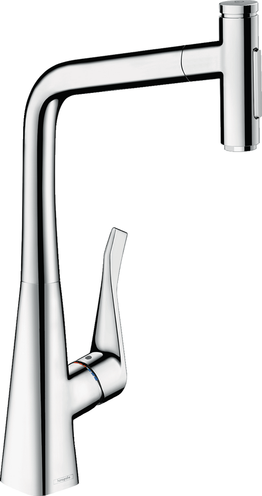 Metris M71 Single lever kitchen mixer 320, pull-out spray, 2jet, sBox