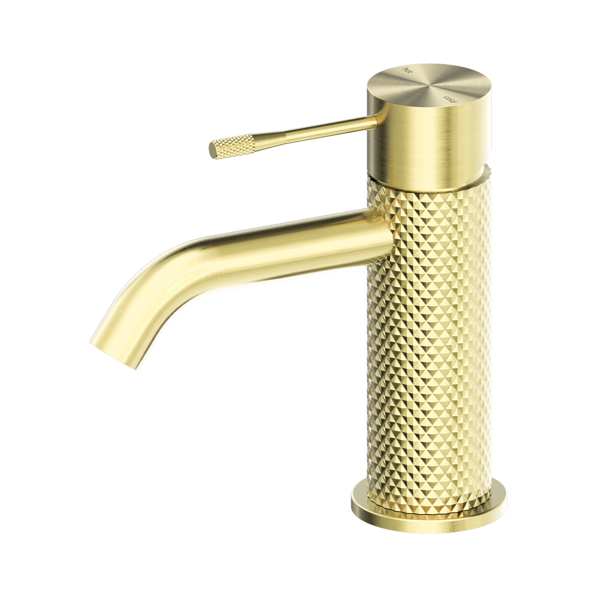 Image Alt Text: OPAL BASIN MIXER BRUSHED GOLD