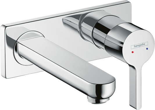 Metris S Single lever basin mixer for concealed installation wall-mounted with spout 16,5 cm