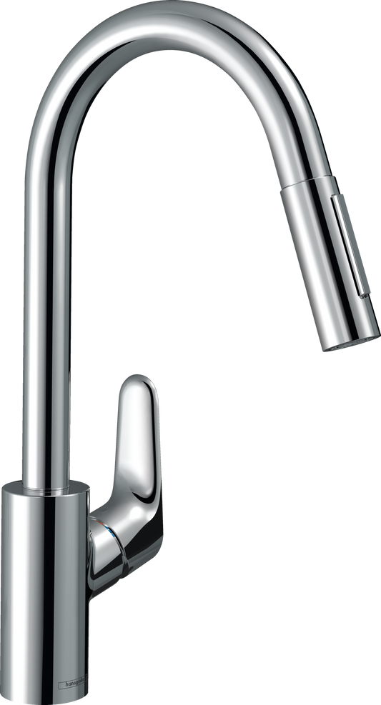 Focus M41 Single lever kitchen mixer 240, 7 l/min, pull-out spray, 2jet
