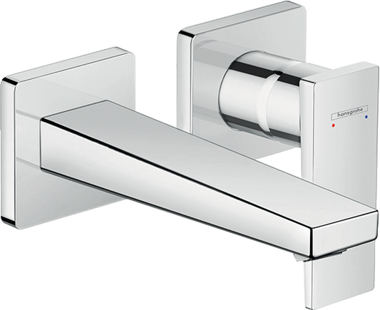 Metropol Single lever basin mixer for concealed installation wall-mounted with lever handle and spout 16,5 cm