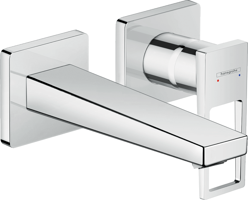 Metropol Single lever basin mixer for concealed installation wall-mounted with loop handle and spout 16.5 cm