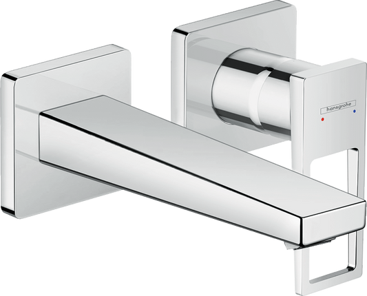 Metropol Single lever basin mixer for concealed installation wall-mounted with loop handle and spout 16.5 cm