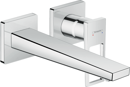 Metropol Single lever basin mixer for concealed installation wall-mounted with loop handle and spout 22.5 cm