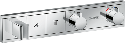 RainSelect Thermostat for concealed installation for 2 functions with integrated shower holder