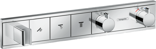 RainSelect Thermostat for concealed installation for 3 functions with integrated shower holder