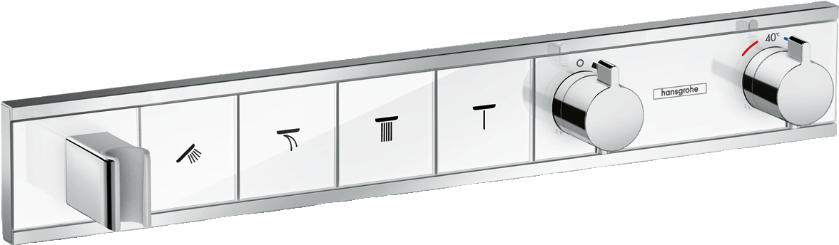 RainSelect Thermostat for concealed installation for 4 functions with integrated shower holder