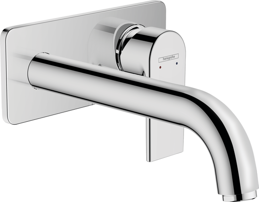  Vernis Shape Single lever basin mixer for concealed installation wall-mounted with spout 20,7 cm 