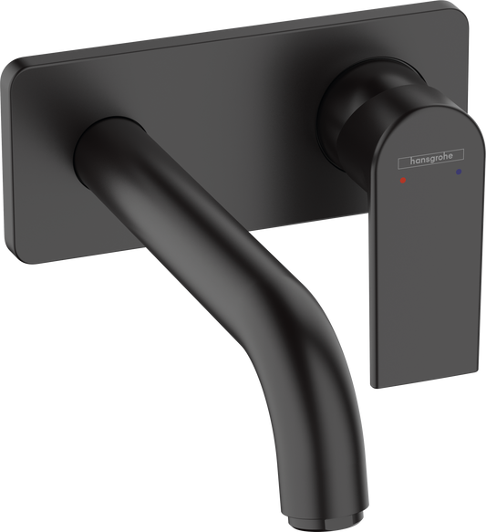  Vernis Shape Single lever basin mixer for concealed installation wall-mounted with spout 20,7 cm 
